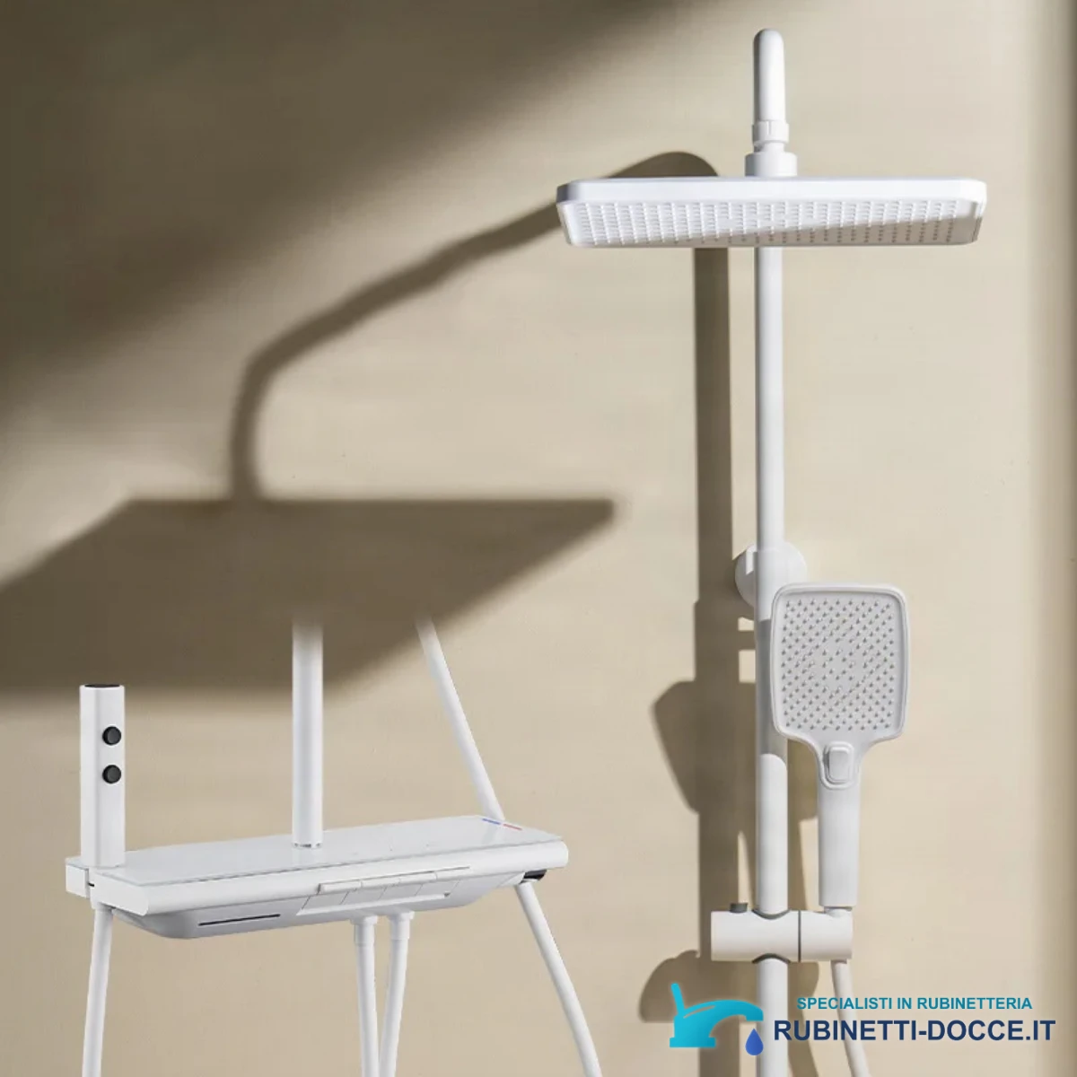 Sistema doccia a parete ELITE EDITION BSE1307 con LED, getti massaggianti, cascata e finiture in più colori